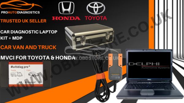 Diagnostic laptop kit + MDP, Car Van and Truck + MVCI for Toyota & Honda