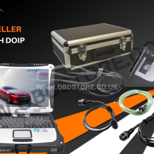 MB STAR C4 MERCEDES DIAGNOSTIC TOOL RUGGED LAPTOP and Full set of cables