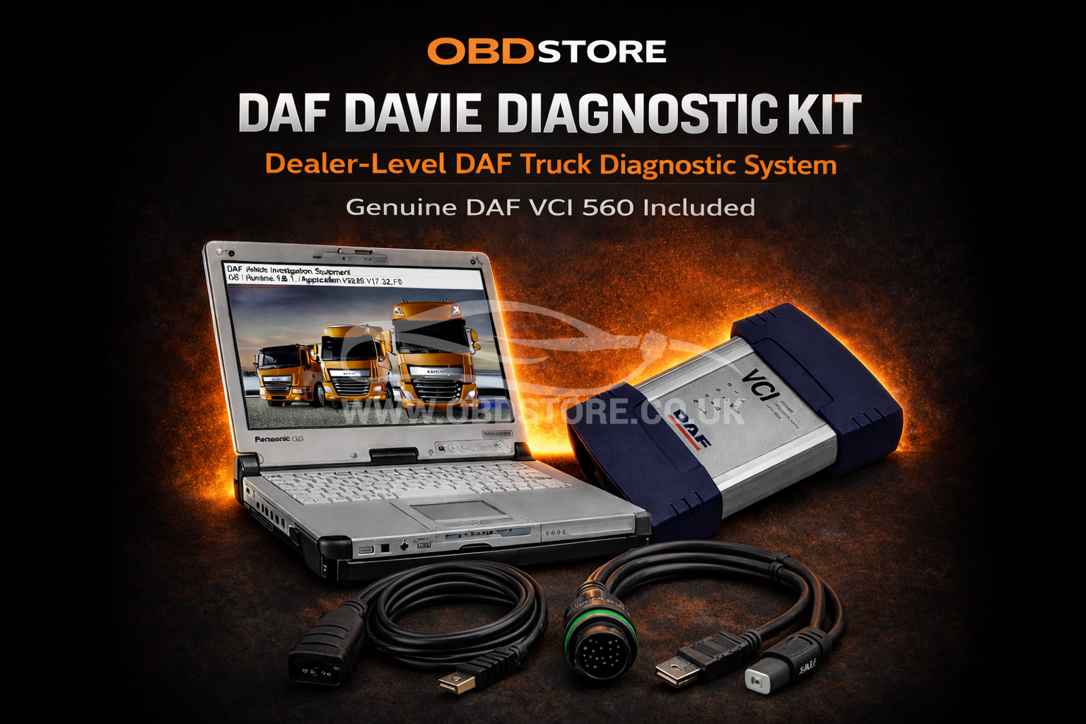 DAF Davie Diagnostic Kit with Laptop DAF Davie Diagnostic Kit with Laptop