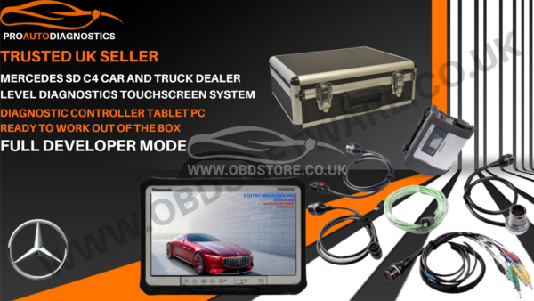 MERCEDES SD C4 CAR AND TRUCK DEALER LEVEL DIAGNOSTICS TOUCHSCREEN SYSTEM