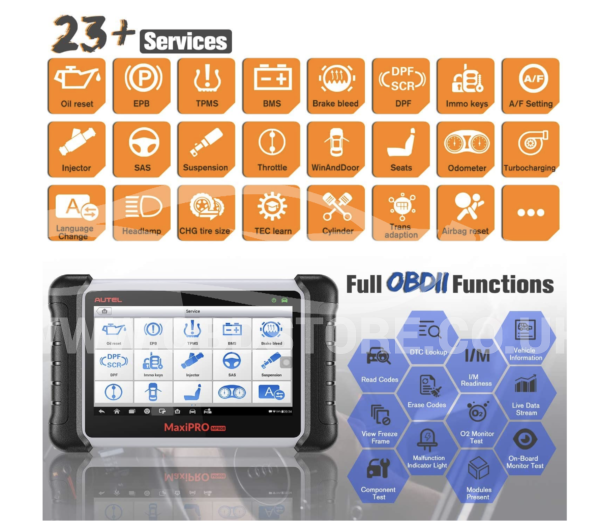 Autel MP808K Diagnostic Scan Tool function list