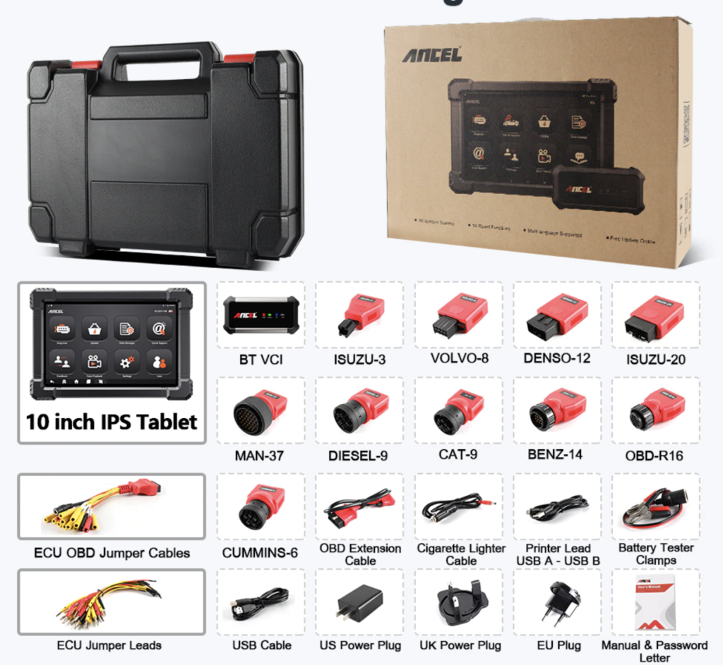 ANCEL X7 Heavy Duty Truck Diagnostic Tool Pro Auto Diagnostics