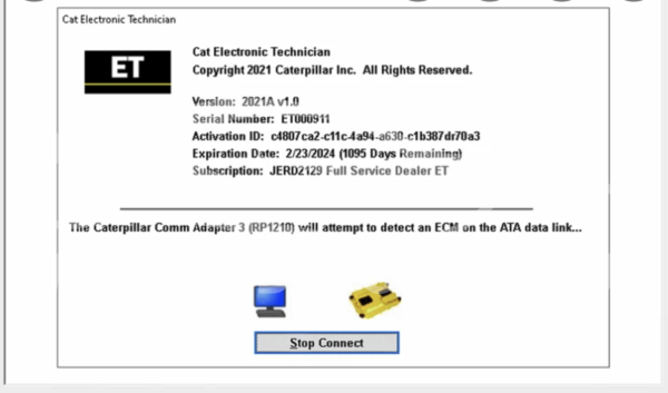 CAT ET3 diagnostics tool