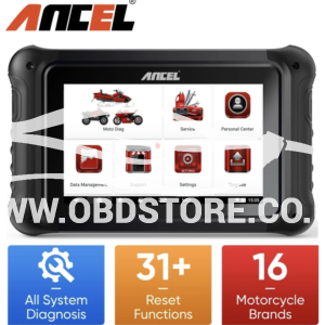 ANCEL MT700 Motorcycle Diagnostic Tool All System ABS Bleeding ECU Oil TPS Key Reset 31+ Reset Professional OBD2 Engine Scanner