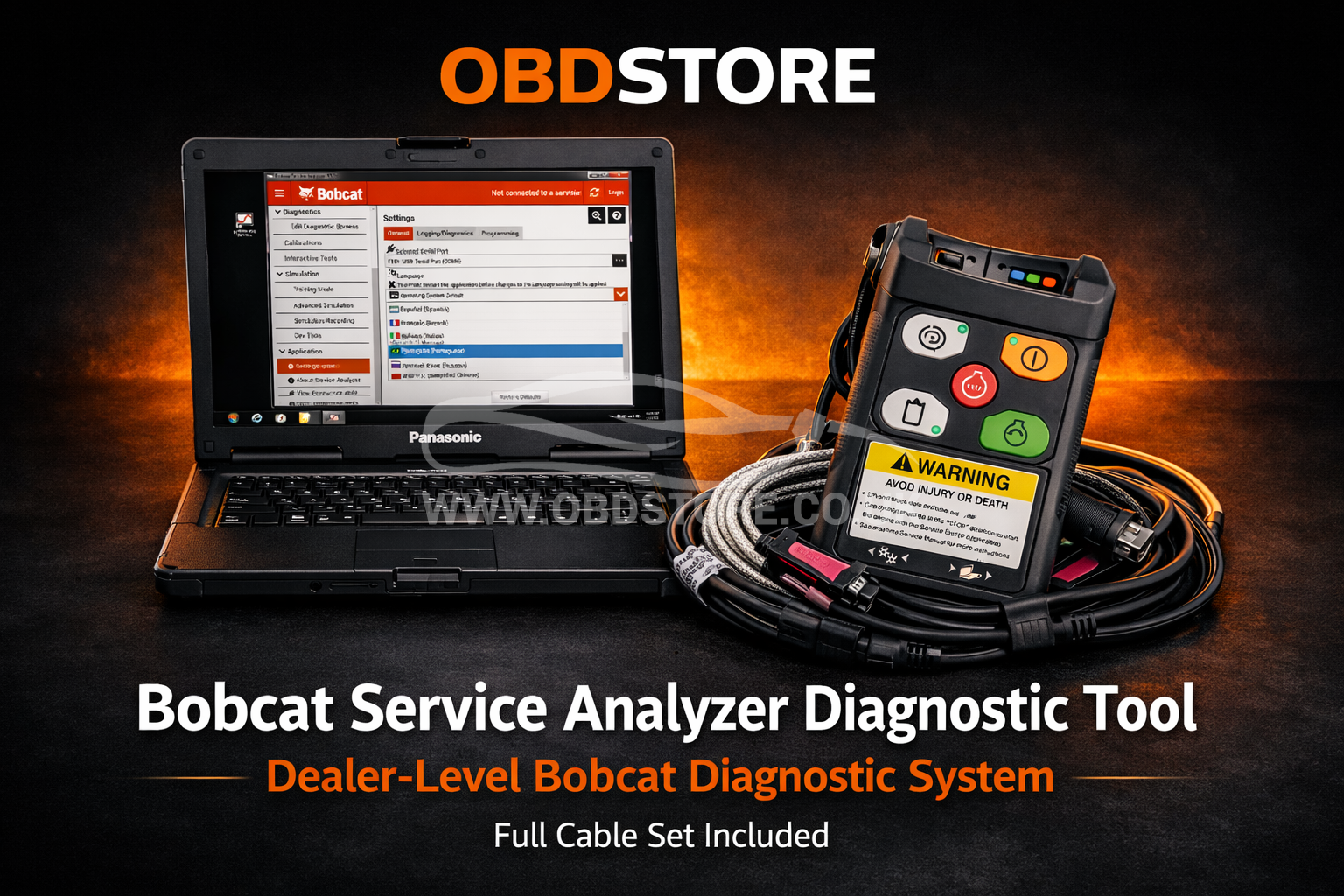 Bobcat Service Analyzer Diagnostic Tool with Laptop Bobcat Service Analyzer Diagnostic Tool with Laptop