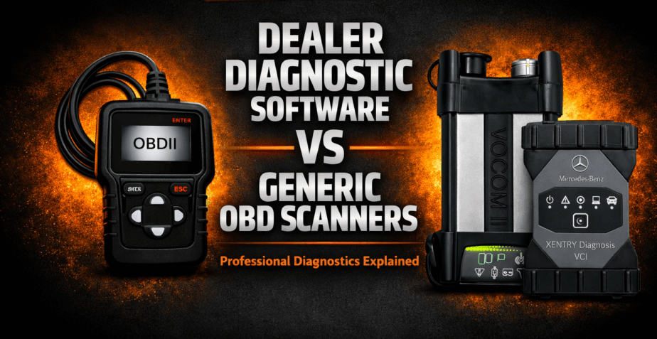 dealer diagnostic software vs generic obd scanner comparison