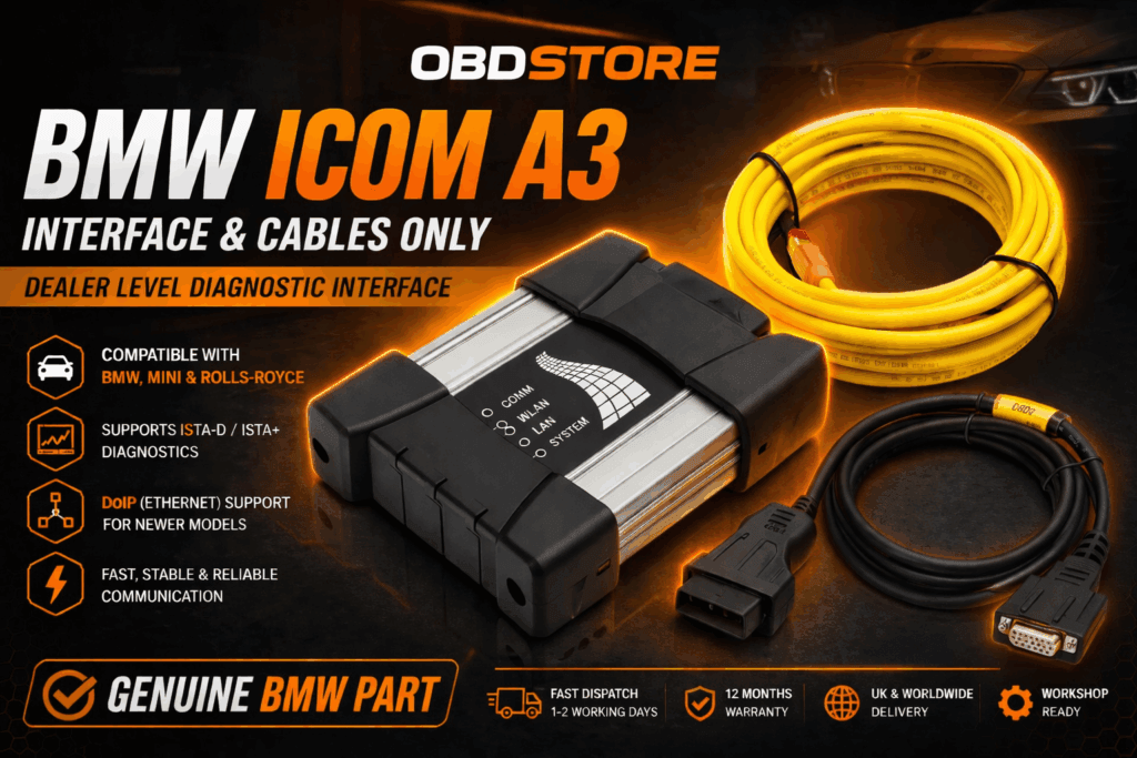 BMW ICOM A3 Interface & Cables | Dealer Diagnostic Tool